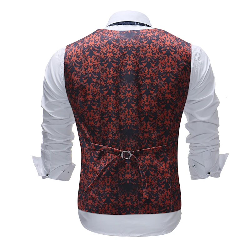 New Arrive Suit Vest Men Slim Fit Classic Paisley Jacquard Party Wedding Waistcoat Vest Fashion Trend Coletes Chaleco 