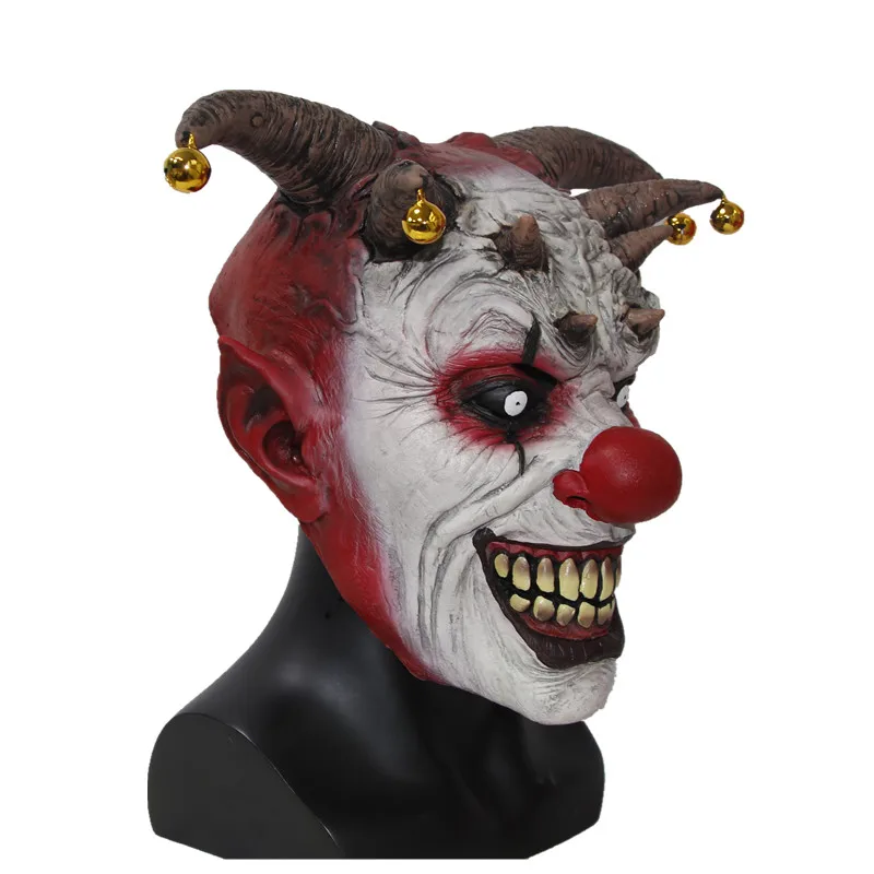 Jingle Jangle клоун ужас латексная маска на Хэллоуин страшная голова латексная злой Шут клоун лучший для карнавала косплей