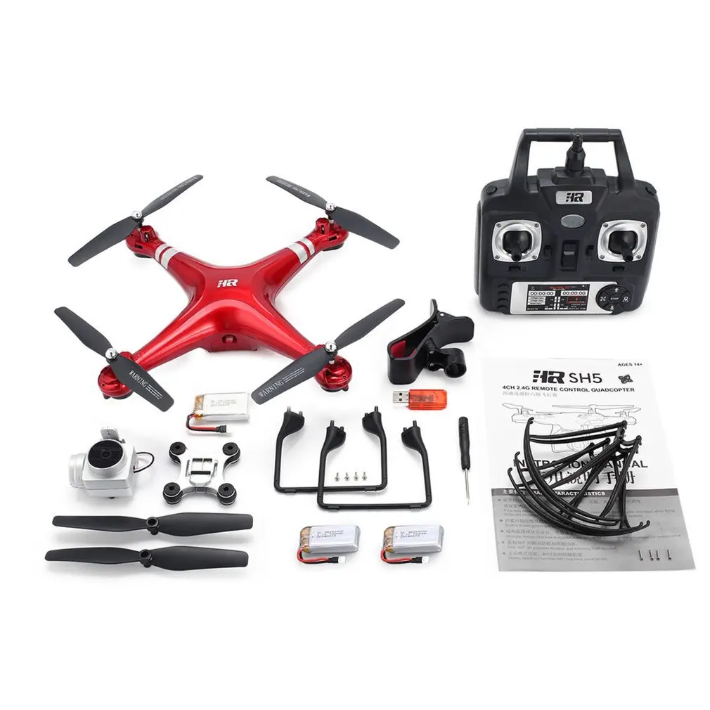 

SH5H 2.4G FPV Drone RC Quadcopter with 3 Batteries 1080P Wide Angle Wifi HD Camera Live Video Altitude Hold Headless Mode Model
