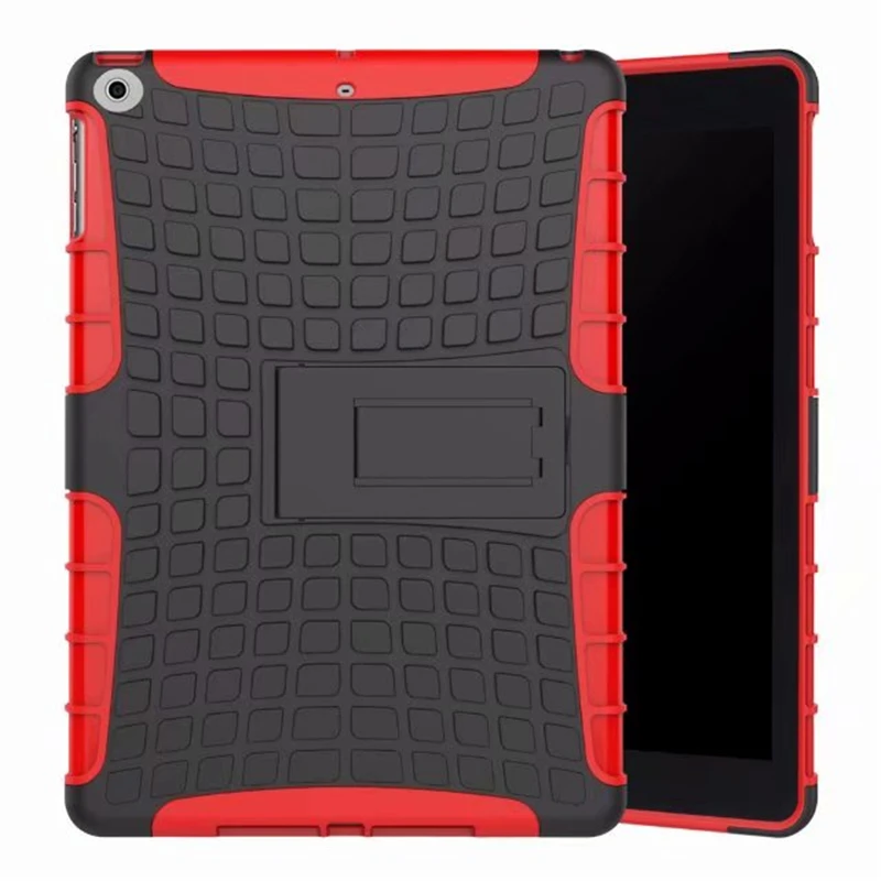 Tablet Case For iPad 9.7'' A1822 A1823 Shockproof Anti-fall Stand Tire pattern Back Cover For Apple iPad Case 9.7 inch