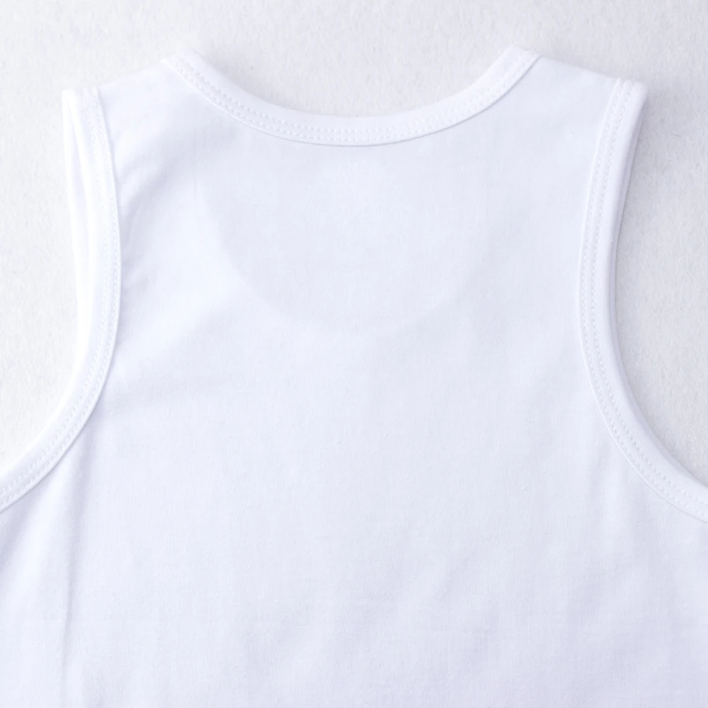 LUCKY ROLL 2018 Children Tank Tops Kids Camisole King Of The North Letter Printed White Children Soft Cotton Vest Baby Underwear LUCKY ROLL 2018 Children Tank Tops Kids Camisole King Of The North Letter Printed White Children Soft Cotton Vest Baby Underwear