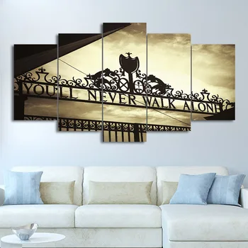 

5 Piece Canvas Art HD Print Home Decor You Will Never Walk Alone Painting wall art For Living Room Wall Poster Picture