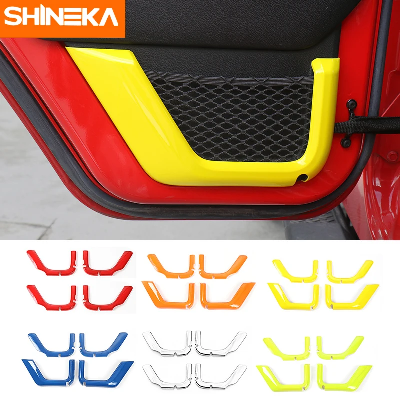 Us 32 0 20 Off Shineka Abs 2 4 Door Car Interior Door Storage Net String Bag Decoration Cover Trim Fit For Jeep Wrangler Jk 2011 2016 In Interior