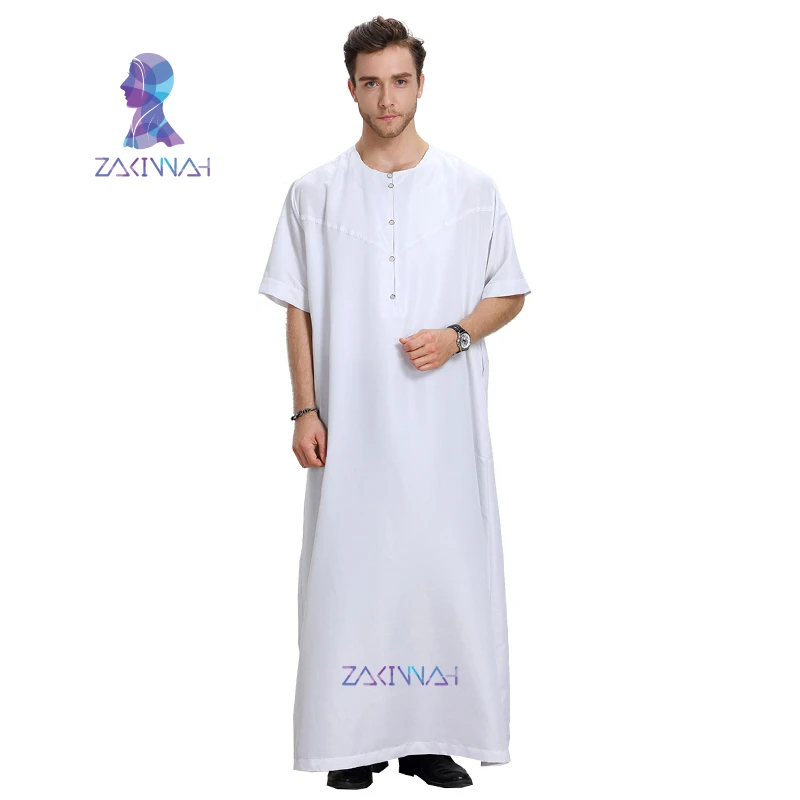 イスラム教徒アラビア中東半袖純粋な男性ローブ男性イスラム教徒の服ハーフスリーブ男性アラブドレス Men Muslim Clothing Abaya Menmuslim Dress Men Aliexpress