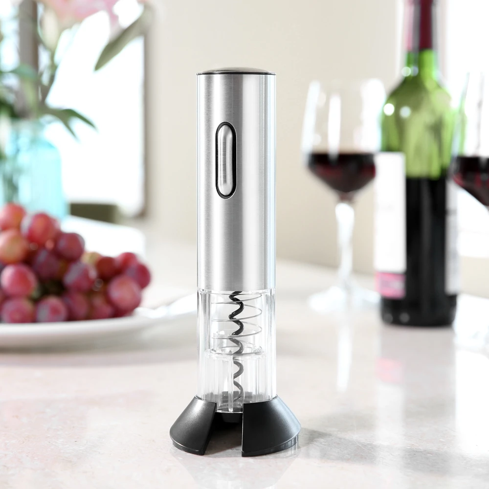 Rechargeable Stainless Steel Electric Automatic Cordless Wine Corkscrew Bottle Opener Foil Cutter For Beer Red Wine