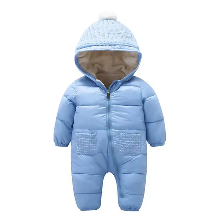 

2018 spring autumn Warm baby girl boy Snowsuit down cotton baby Rompers hoodies Newborn overalls clothes kids children jumpsuit