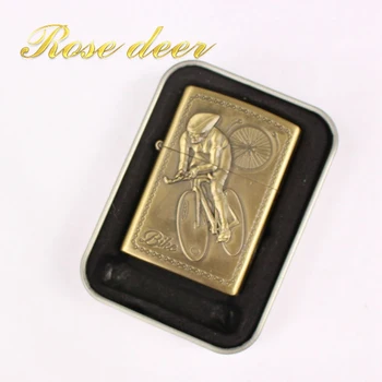 

Original Brand Chief Classic Kerosene lighter Copper Metal Cigarette Lighter Smoking Cigar Grinding Wheel Oil Lighter for box