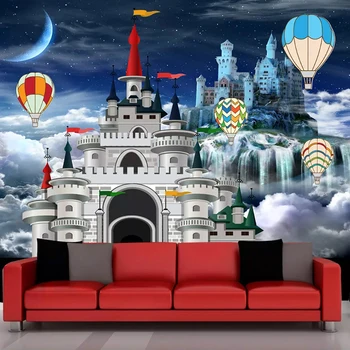 

Custom Mural Wallpaper 3D Castle Fairy Tale Photo Wall Painting Children's Bedroom Cartoon Background Wall Decor Papel De Parede