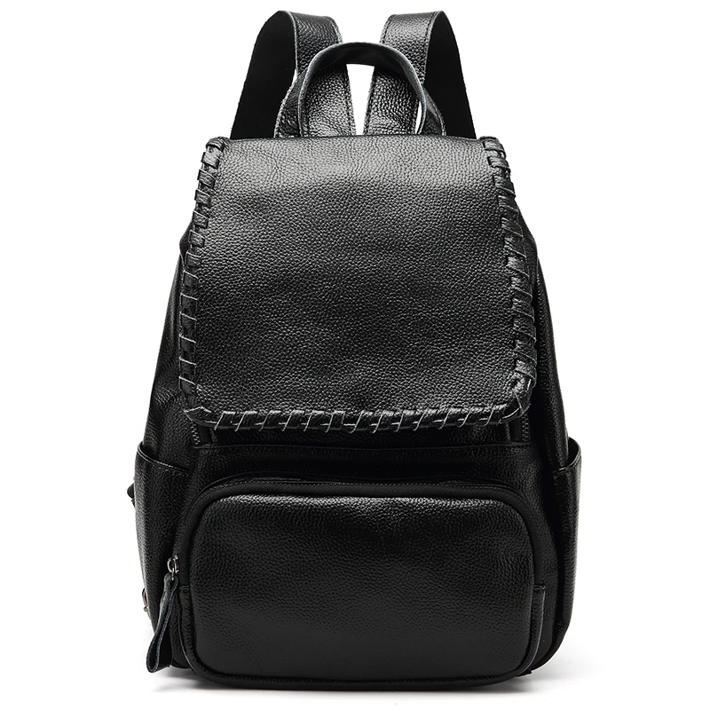 

KYYSLO Large Capacity Leisure Soft Surface Genuine Leather Women Backpack Korean Version Of The Wild Shoulder Bag Women Backpack