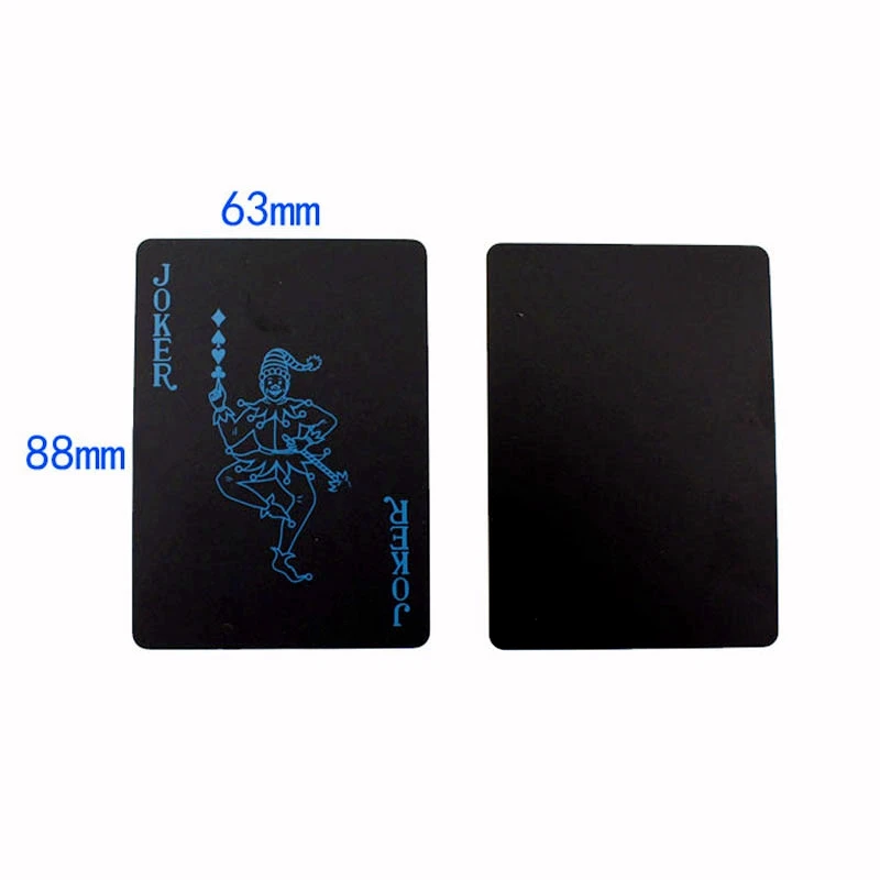 Playing Cards Set Waterproof Plastic Black Poker Card Classic Magic Tricks Tool Poker Games Gift Poker