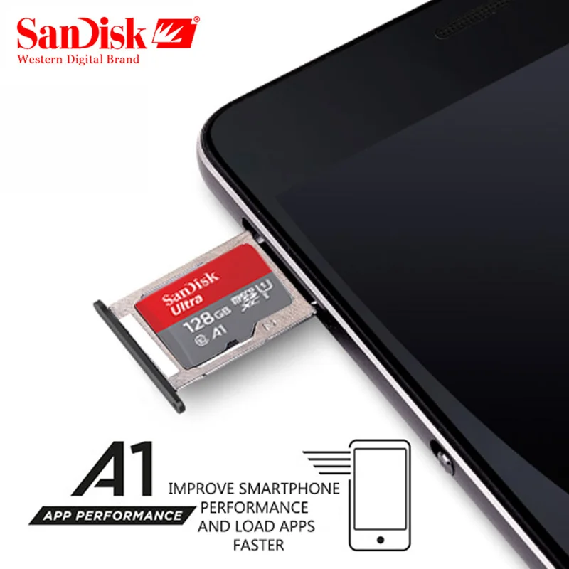 sandisk картой Micro SD объемом 16 Гб оперативной памяти, 32 Гб встроенной памяти, 64 ГБ 128 ГБ 200 A1 TF карты 100 МБ/с. C10 флэш-карта памяти, мicro SD cartao de memoria