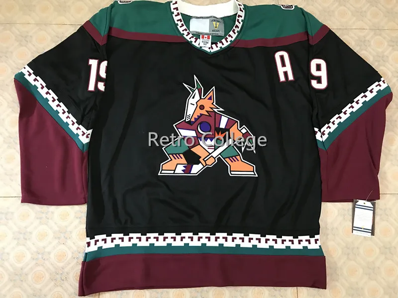 

Phoenix Coyotes 19 Shane Doan throwback MEN'S Hockey Jersey Embroidery Stitched Customize any number and name