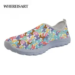 WHEREISART tenis feminino повседневные кроссовки 2019 новые летние туфли на плоской подошве Удобные слипоны легкие сетчатые женские студенческие