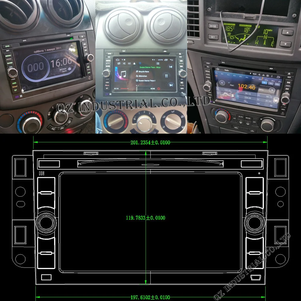 Top QZ industrial HD 7" Android 8.1 for Chevrolet epica aveo capativa tosca Car DVD player Navi GPS 3G 4G WIFI Radio RDS BT SWC Map 5