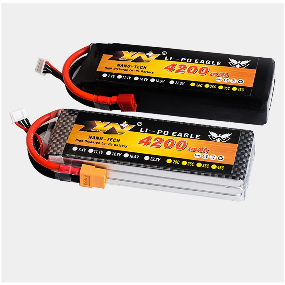 Original Lipo Battery 11.1V 4200Mah 25C 3S MAX 40C T/XT60 Plug for 1:10 RC Car Rc Boat Airplane Original Lipo Battery 11.1V 4200Mah 25C 3S MAX 40C T/XT60 Plug for 1:10 RC Car Rc Boat Airplane