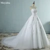 ZJ9032 2017 encaje flor corazón blanco marfil moda Sexy vestidos de novia para novias talla grande tamaño maxi 2-26 W ► Foto 1/6