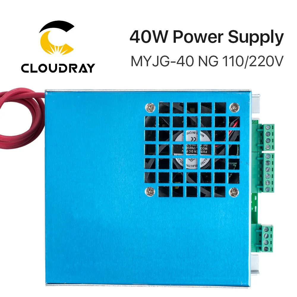 Goedkoop Cloudray 40W CO2 Laser Voeding MYJG 40T 110V 220V Voor CO2 Lasergravure Snijmachine 35  50W Myjg