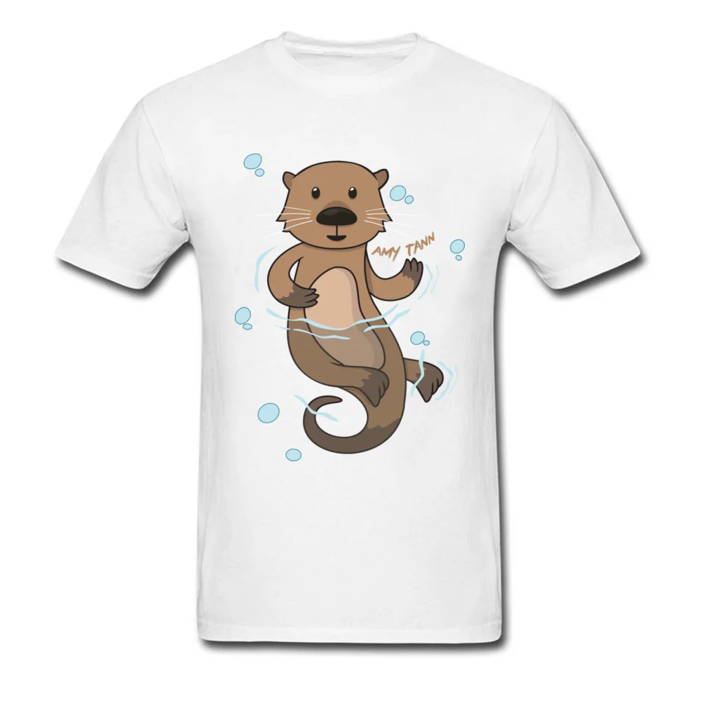Otter Apparel T-shirts Custom Short Sleeve 2018 Popular Round Neck 100% Cotton Tops Shirts Casual Tee-Shirt for Men Lovers Day Otter Apparel white