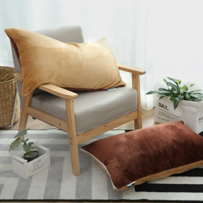 PatridgeSky 2017 Winter Spring New Solid/Double Color Velvet Pillowcase