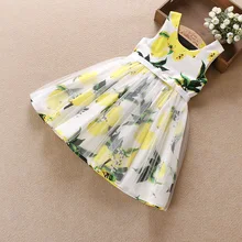 Летнее Детское платье для девочек детская одежда без рукавов с цветочным рисунком из хлопка детские платья принцессы в пляжном стиле для девочек от 5 до 13 лет