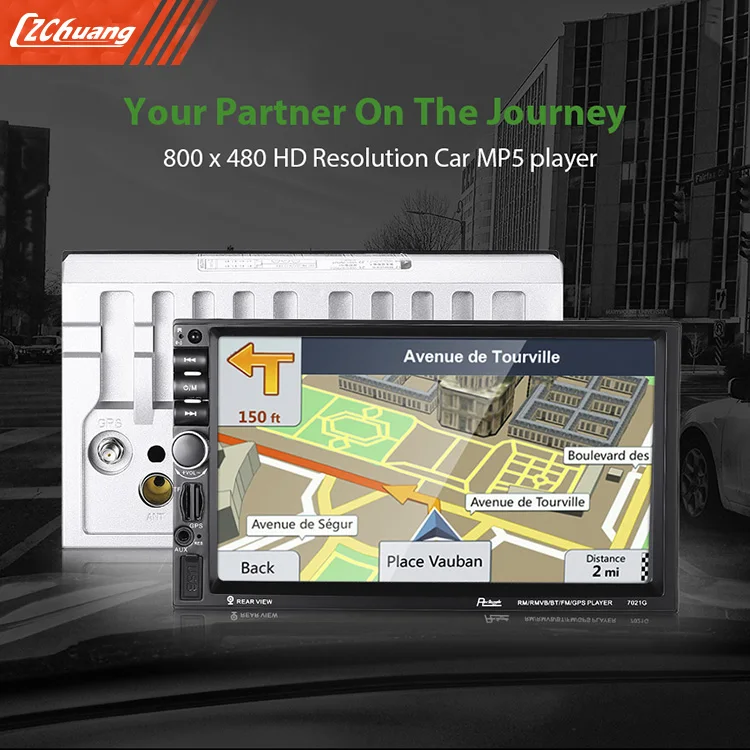 Rectangle 7021G Bluetooth European Map GPS Car MP5 Playercar mp5