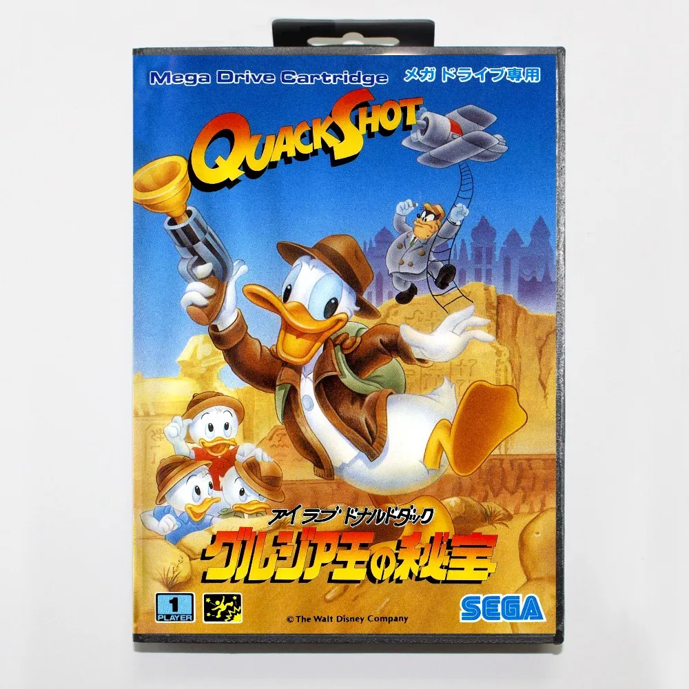 

Quack Shot 16 bit MD card with Retail box for Sega MegaDrive Video Game console system