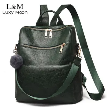 

Women Backpack Fashion Leather Backpacks For Teenage Girls Female School Shoulder Bag Large Lady Bagpack mochila Mujer XA319H