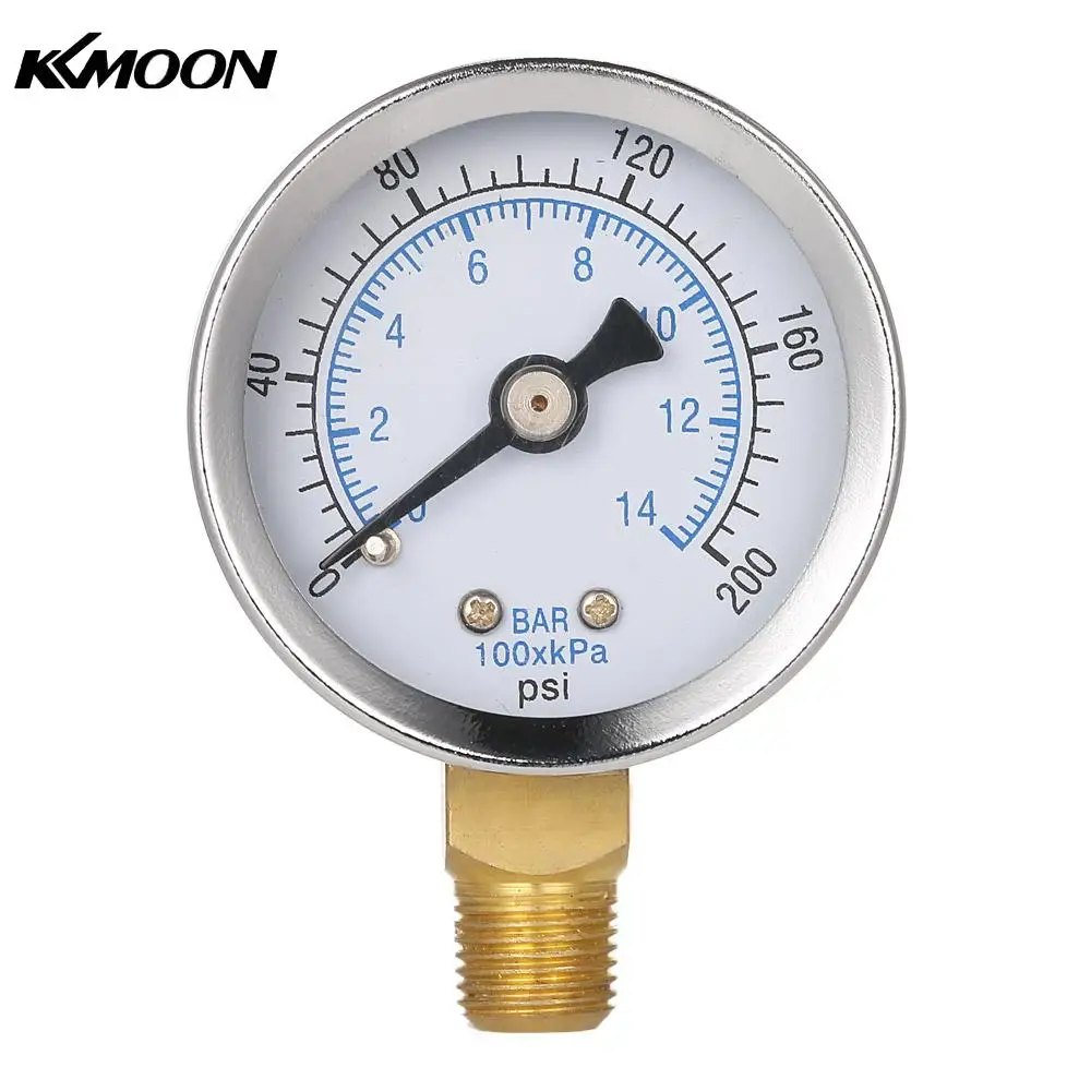 

manometer Pool Filter Water Pressure manometre pression Pressure Gauge Meter Manometer 1/8" NPT Thread 40mm 0~200psi 0~14bar