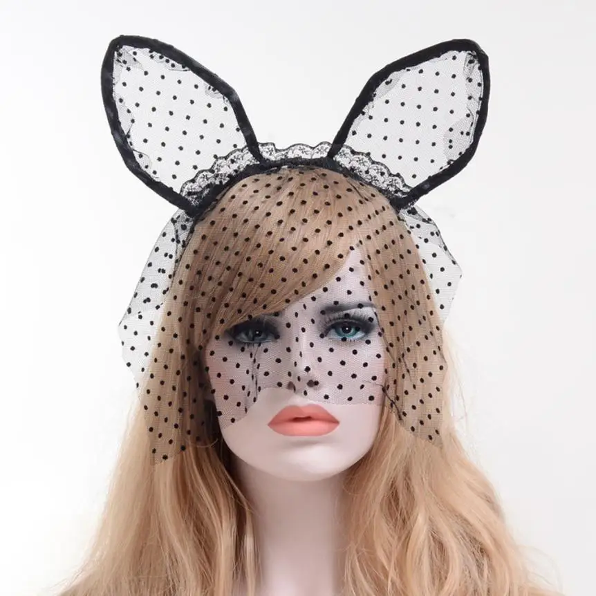 

JAYCOSIN Halloween Party Lace Small Cat Ears Headband Sep830 drop shipping