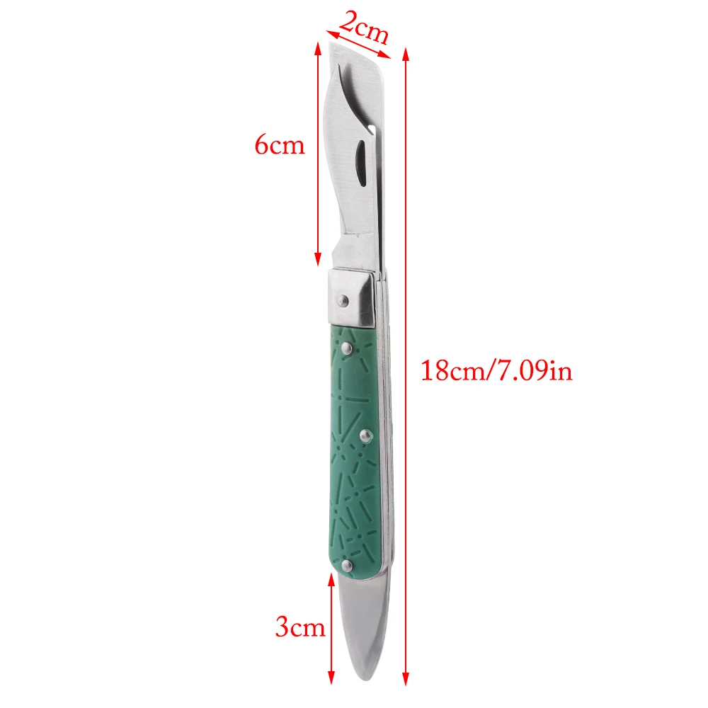 Складной нож из высокоуглеродистой стали с двойным лезвием, многофункциональный нож из нержавеющей стали для резки растений, обрезные кусачки, сеялка для фруктовых деревьев
