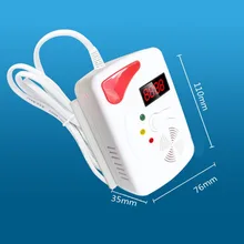 80dB умный детектор утечки газа, цифровой дисплей, детектор LPG для дома, кухни, сенсорная Аварийная сигнализация, вилка EU