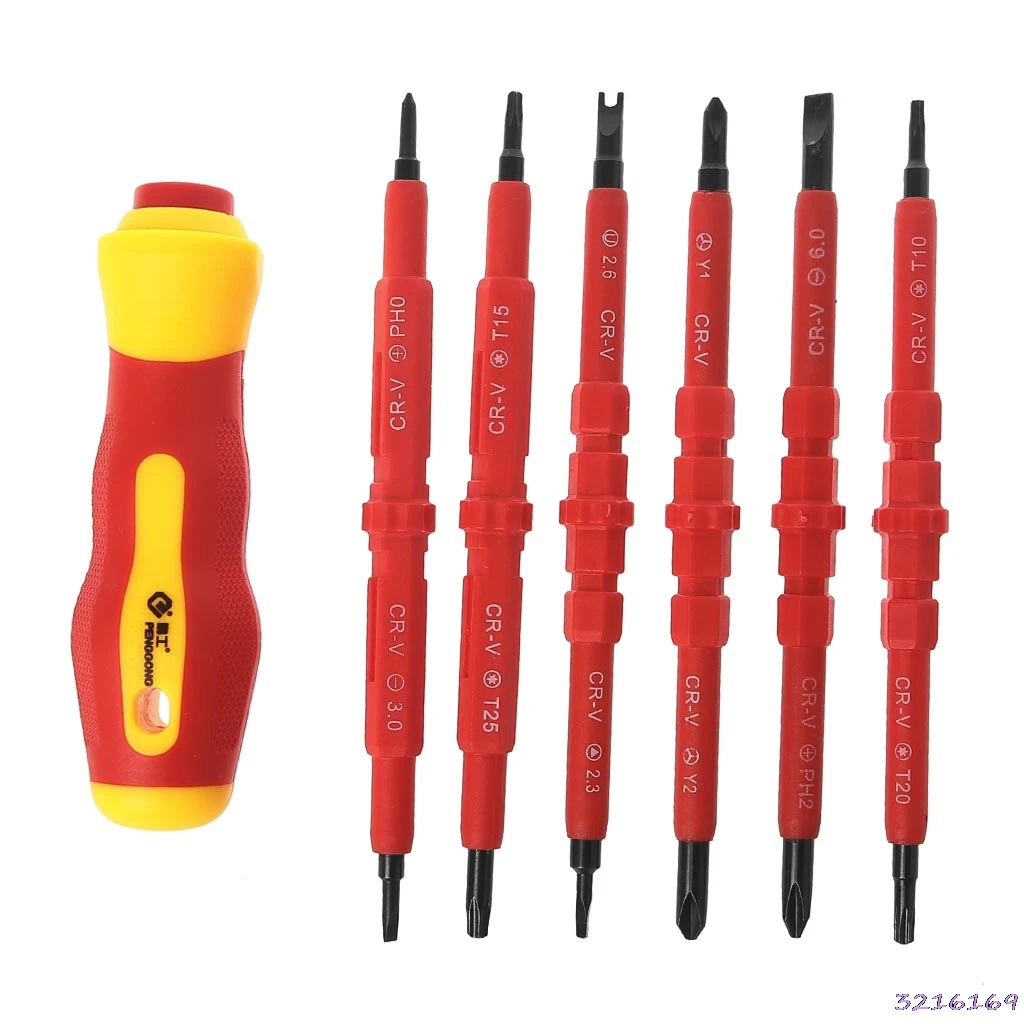 7 Pcs MultiPurpose Insulated Screwdrivers Set Electrician Repairing