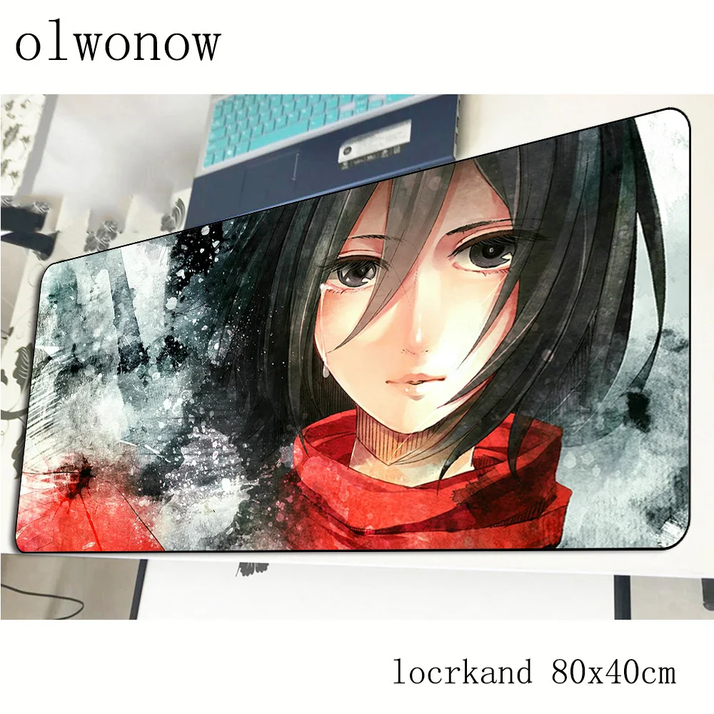 Коврик для мыши attack on titan 800x400x3 мм 3d игровой коврик для геймера модная игровая компьютерная настольная клавиатура со встроенной мышью большие игровые коврики