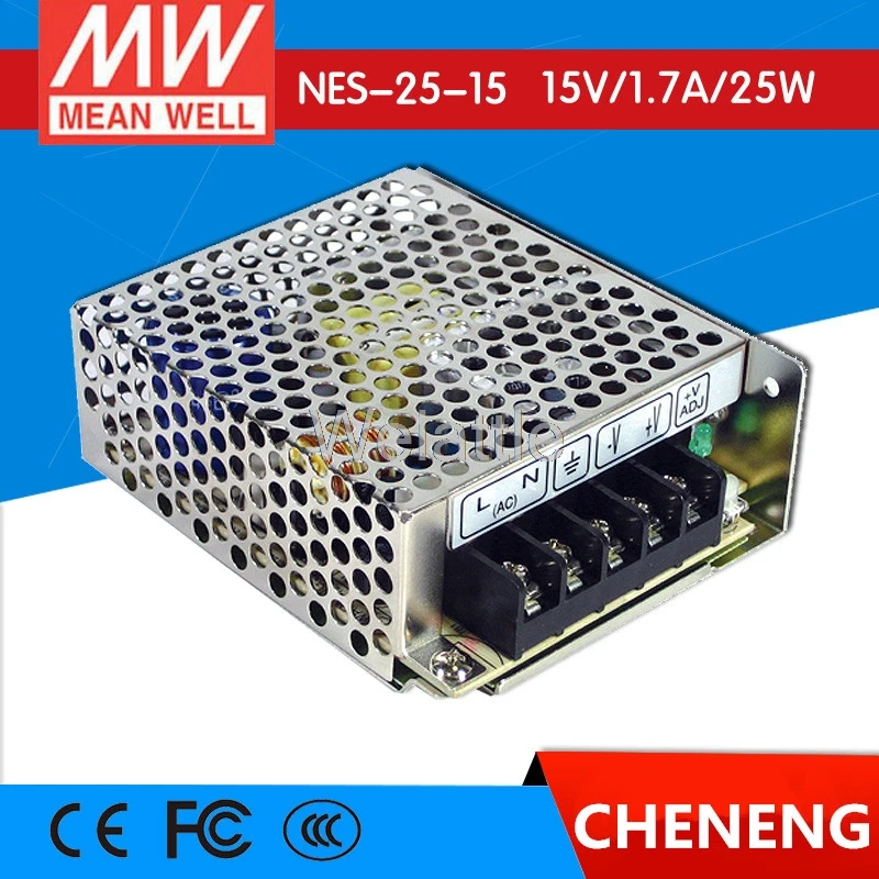 

MEAN WELL original NES-25-15 15V 1.7A meanwell NES-25 15V 25.5W Single Output Switching Power Supply