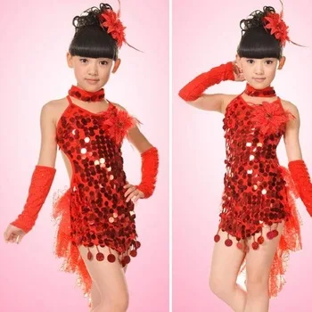 kids latin competition dresses dance dress girls samba fringe ballroom children dancing for kids latino girl skirt clothes