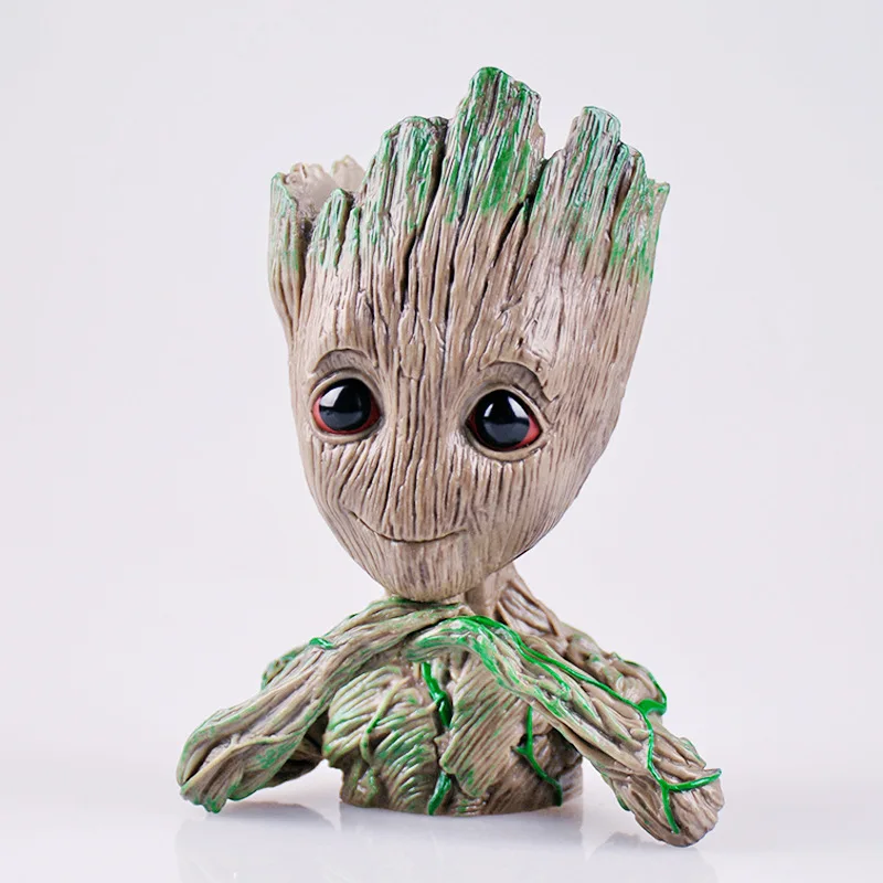 Cute Home Decoration Flowerpot Action Figures Groot Model Vase Toy Pen Pot PVC Hero Creative Guardians Galaxy Crafts Figurine