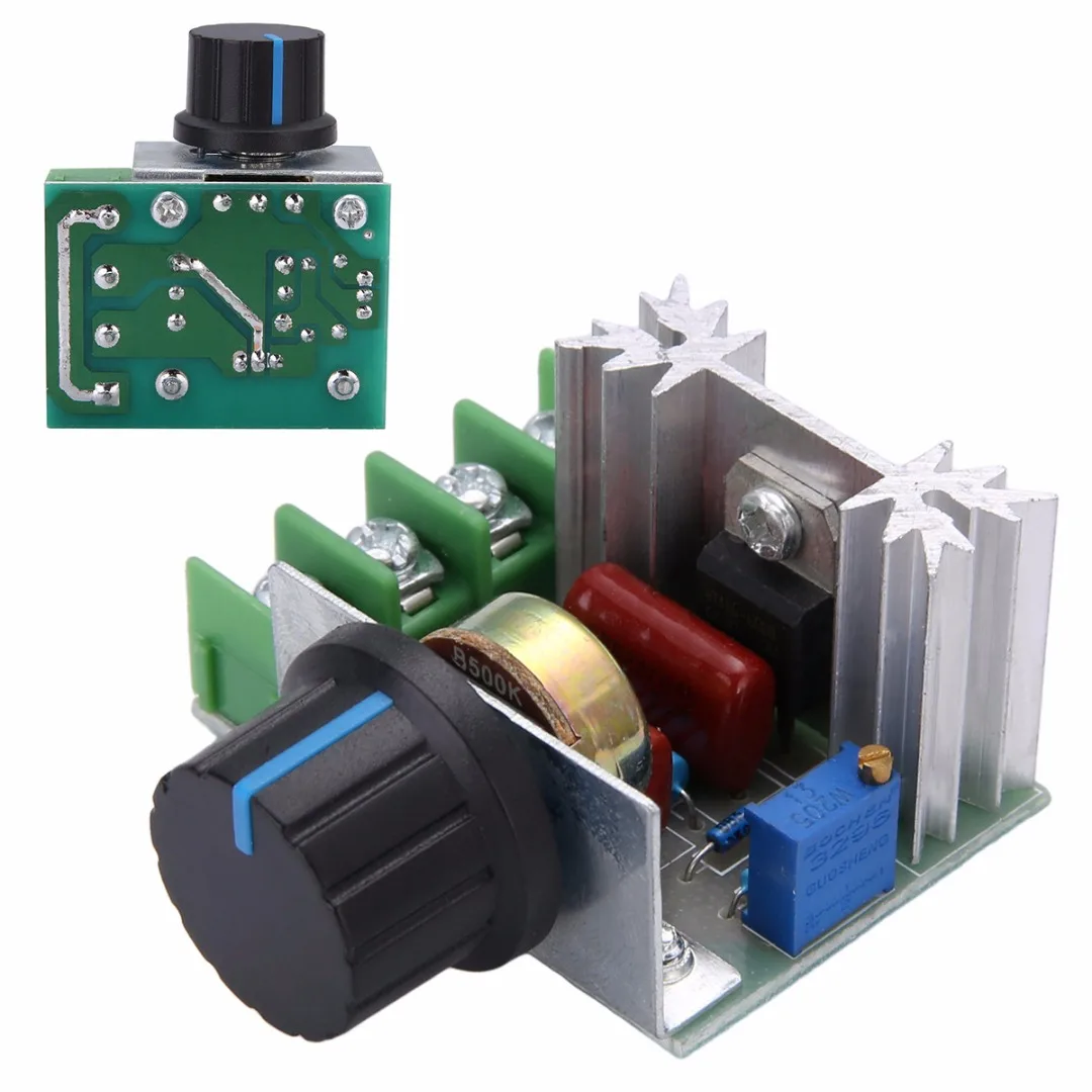 New Voltage Regulator 50-220V 2000W AC Motor Dimmers SCR Controller Knob Switch Speed Control Tool High Current Protection