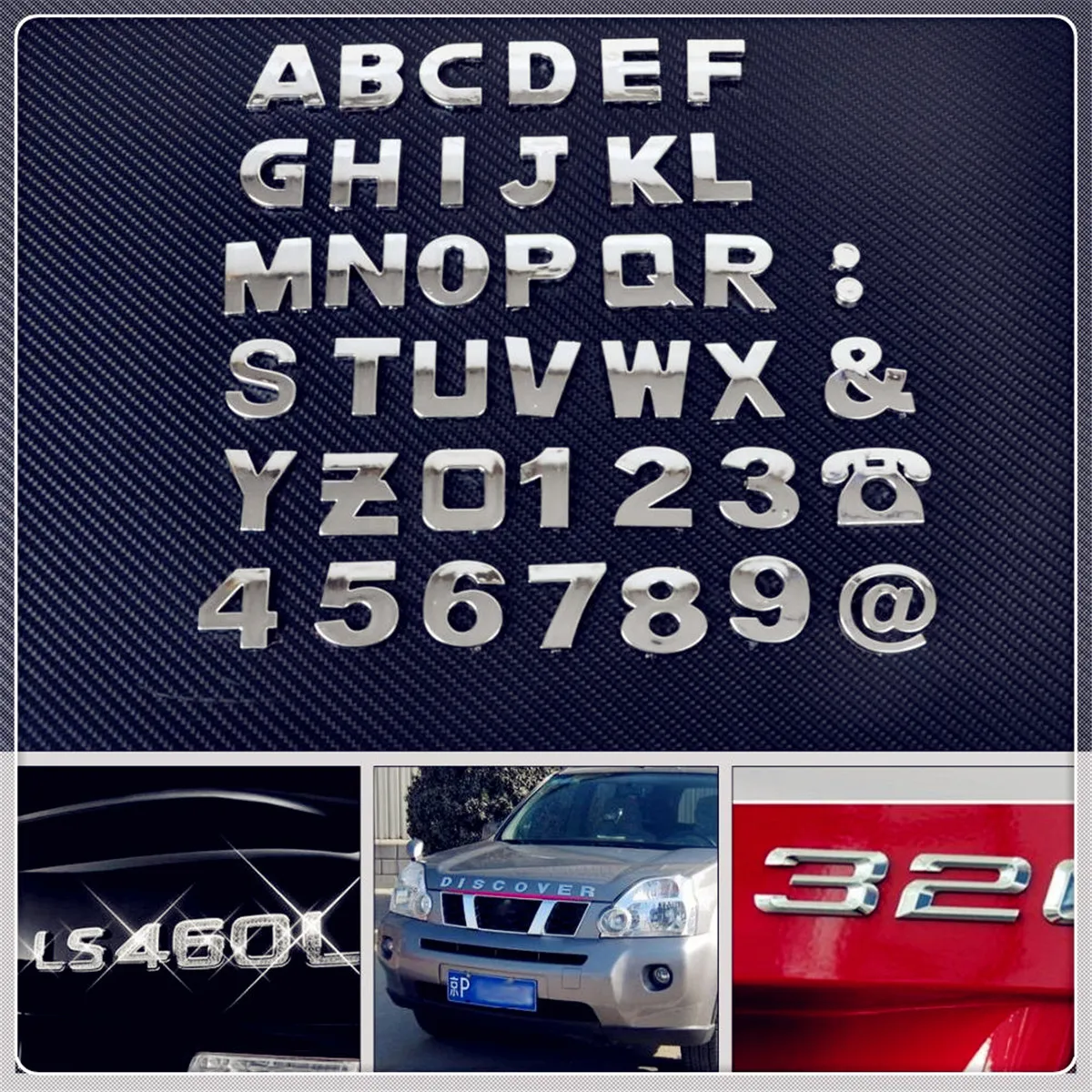 

Car DIY Letter Alphabet number Stickers Logo for Toyota FJ Cruiser RAV4 CROWN REIZ PRIUS COROLLA VIOS LAND CRUISER PRADO