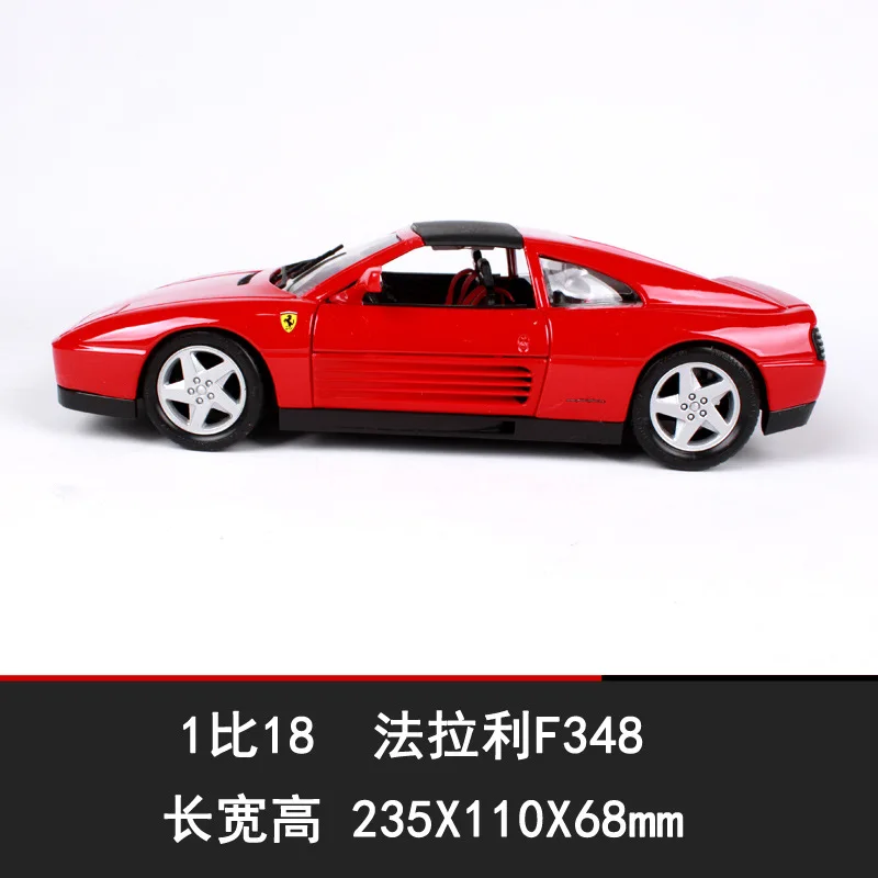BBURAGO 1:18 литой под давлением металлический игрушечный автомобиль модель для Ferra F348 Коллекционная модель автомобиля для мужчин подарок с оригинальной коробкой