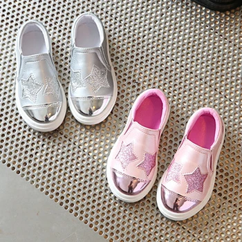 

Children shoes Girls casual Flat silver Pink kids casual Shoes toddler girls shoes summer fashion trainers boys sneakers