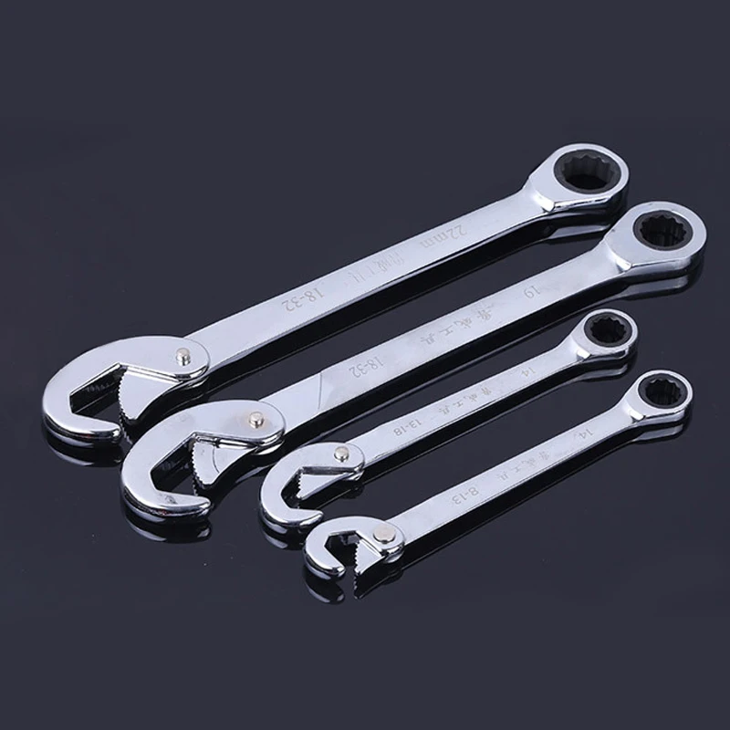 Dual Purpose Universal Ratchet Handle Wrenches Chrome molybdenum Steel