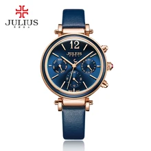 Marca Julius creativa moda mujer relojes Chronos reloj de cuarzo Retro vendimia montre Femme Auto día fecha mujer reloj JA-958