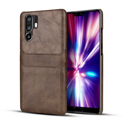 Coffee Ультратонкий Жесткий Чехол из искусственной кожи для huawei P30 Pro P30 Pro P30 Lite P20 Pro P20, чехлы для телефонов, чехол для карт - Цвет: Coffee