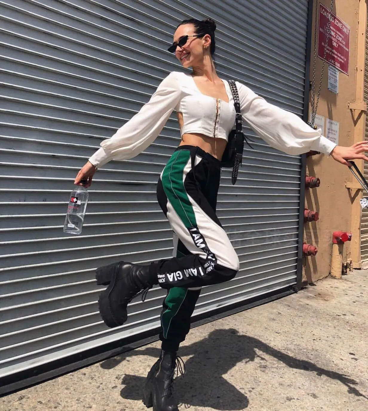 2019 Autumn Dress New Hong Kong Style Sports Trousers Women Loose Toe Letter Color Matching Casual Trousers Loose Type Street 2019 Autumn Dress New Hong Kong Style Sports Trousers Women Loose Toe Letter Color Matching Casual Trousers Loose Type Street
