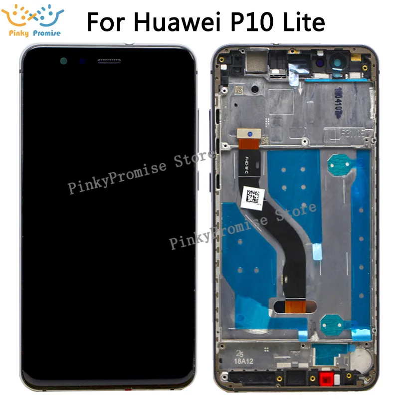 ЖК-дисплей с рамкой для HUAWEI P10 Lite светодиодный экран 5 2 дюйма WAS-LX1 WAS-LX1A WAS-LX2 WAS-LX3 |