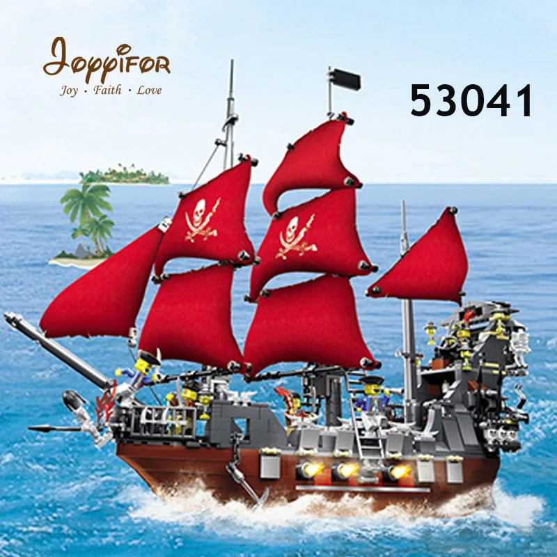 

1123 pcs sea Pirate Ship sailboat Compatible legoed city Army weapon DIY bricks Educational Children Toys