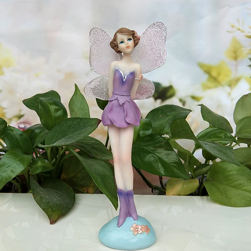Фигурки сказочных цветов diy крылья статуя ангела красивые садовые фигурки для