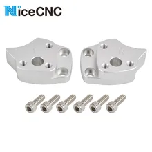 NICECNC образного руля для Yamaha FJR1300 FJR 1300 2001 2002 2003 2004 2005 Серебряный мотоцикл рукоятка стояки Крепление зажим