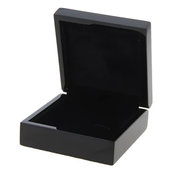 

Black Wooden Cufflinks Case Portable Travel Box Dark Classic Cuff Link Present Box