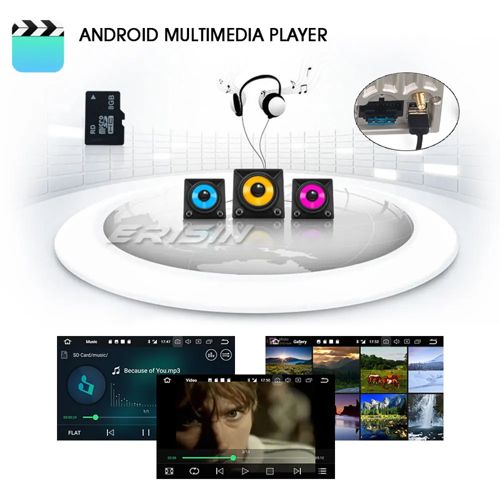 Cheap Erisin ES8846B 7" Android 8.0 Octa core 4G RAM Car DVD GPS Radio DVR DAB+ DVD For BMW 3er E46 Rover 75 MG ZT 4